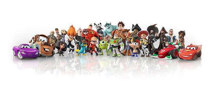 Обои персонажей Диснея Пиксар, игра, Монстры, Пираты, Дисней, Пиксар, игры, История игрушек, все персонажи, Автомобили, Капитан Джек Воробей, Бесконечность Диснея, E3 2013, HD обои