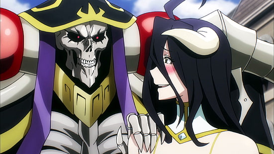 Anime, Overlord, Ainz Ooal Gown, Albedo (Overlord), Tapety HD HD wallpaper