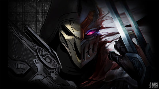 Video Game, Crossover, League Of Legends, Overwatch, Reaper (Overwatch), Zed (League Of Legends), HD wallpaper HD wallpaper