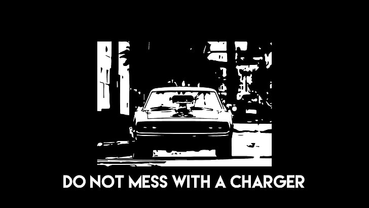 photo en niveaux de gris d'une voiture, noire, 1969 Dodge Charger R / T, voiture, Fond d'écran HD