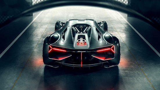 schwarzes Auto, Lamborghini, Sportwagen, Lamborghini Terzo Millennio, Elektroauto, Terzo Millennio, Supercar, Concept Car, HD-Hintergrundbild HD wallpaper