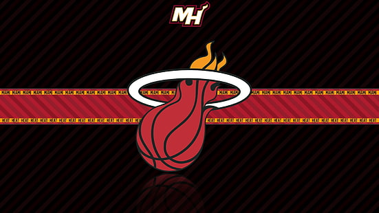 Logo Miami Heat, NBA, basket-ball, Miami Heat, Miami, sports, Fond d'écran HD HD wallpaper