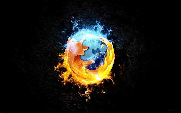 Logo Mozilla Firefox, Mozilla Firefox, logo, teknologi, Wallpaper HD