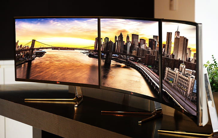 LG ультраширокий 4k HD стола, HD обои