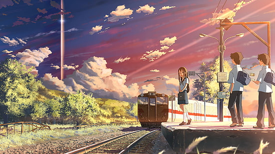 anime, natura, nuvole, Beyond The Clouds, Sfondo HD HD wallpaper