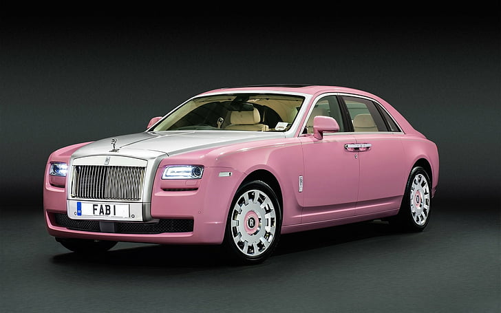 Rolls Royce, Rolls-Royce Ghost, Pink Car, Rolls-Royce, HD wallpaper