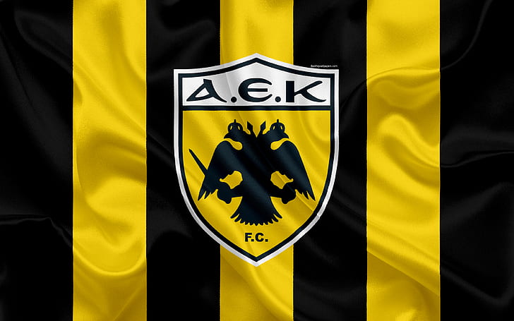 Soccer, AEK Athens F.C., Emblem, Logo, HD wallpaper