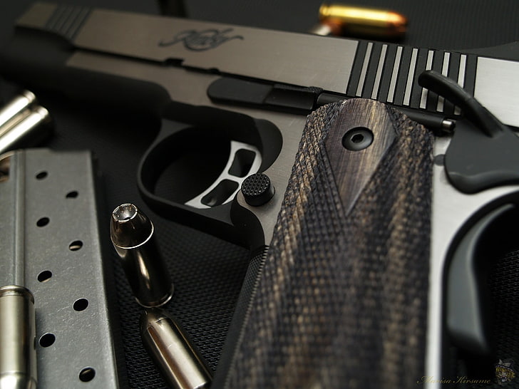 pistol, Colt 1911, ammunition, vapen, HD tapet