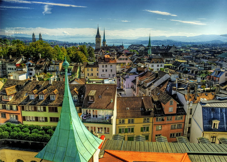 Cities, Zurich, Architecture, City, HDR, House, Switzerland, HD wallpaper