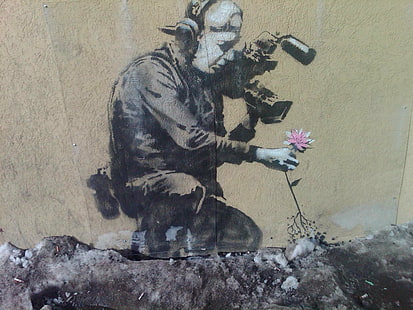 Banksy, graffiti, Fondo de pantalla HD HD wallpaper