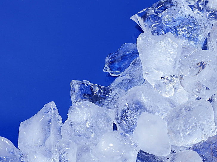Fresh Ice, bunch of ice cubes, Nature, Other, blue, ice cube, fresh, HD wallpaper