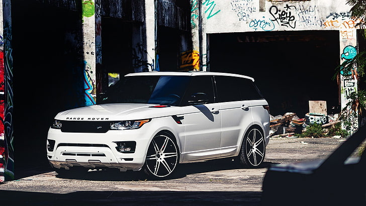 Range Rover SUV blanc, Range Rover, voiture, Fond d'écran HD