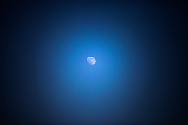 Луна, лунный свет, небо, HD обои