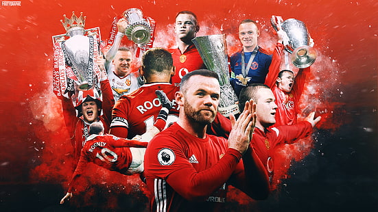 Futebol, Wayne Rooney, Manchester United F.C., HD papel de parede HD wallpaper