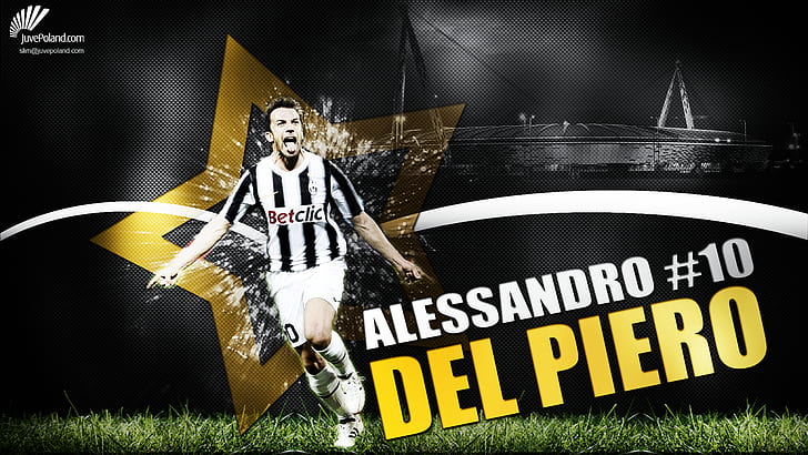 サッカー、アレッサンドロ・デル・ピエロ、イタリア、ユベントスFC、 HDデスクトップの壁紙