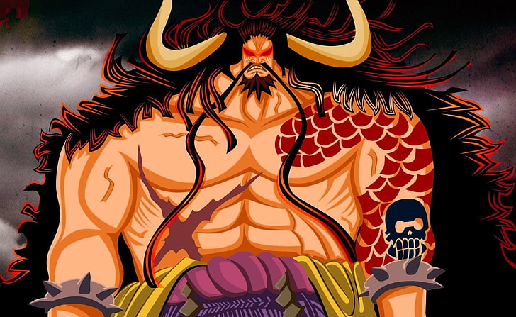 One Piece Kaido illustration, Anime, One Piece, Kaido (One Piece), HD wallpaper