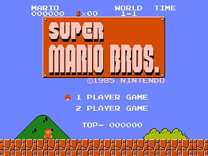 Super Mario Bros. Vektorgrafik, Videospiele, Super Mario, Mario Bros., Super Mario Bros., Nintendo, Nintendo Entertainment System, Pixelkunst, pixelig, HD-Hintergrundbild HD wallpaper