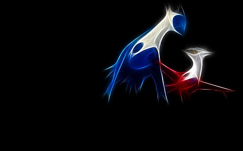 white, red, and blue animal abstract wallpaper, Pokémon, Latias (Pokémon), Latios (Pokémon), Legendary Pokémon, HD wallpaper HD wallpaper