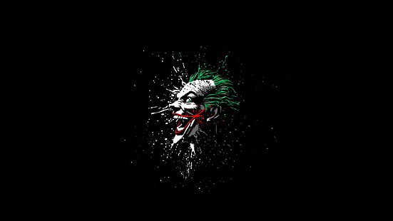 Joker, Batman, bandes dessinées, noir, œuvres d'art, vert, rouge, blanc, Fond d'écran HD HD wallpaper