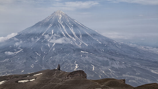 HD Камчатский вулкан изображение, HD обои HD wallpaper