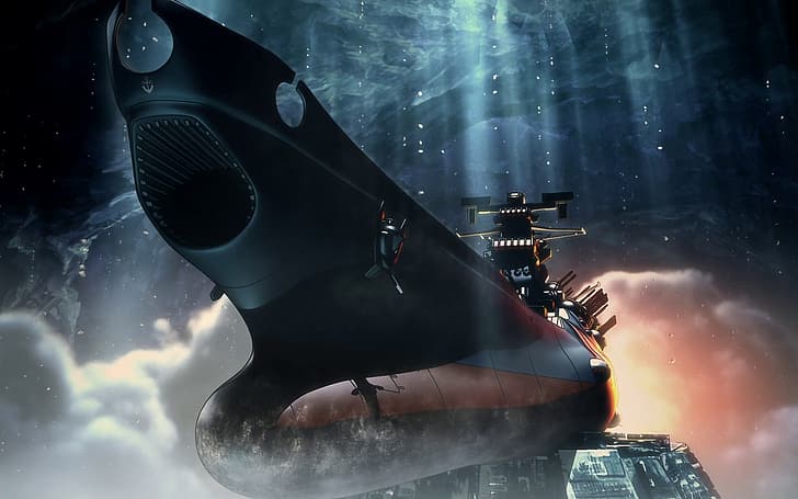 Yamato, spaceship, HD wallpaper