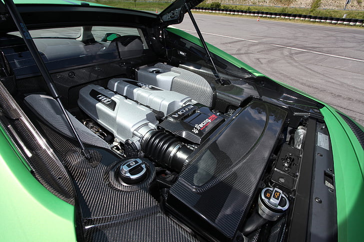 2012, audi, двигатель, двигатели, quattro, r 8, гоночный, тюнинг, v 10, HD обои