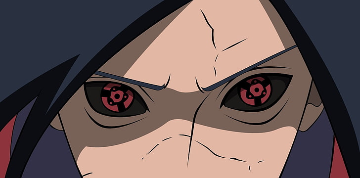 Naruto Uchiha Madara papel de parede, anime, Uchiha Madara, Eterno Mangekyou Sharingan, Naruto Shippuuden, Edo Tensei, olhos, HD papel de parede