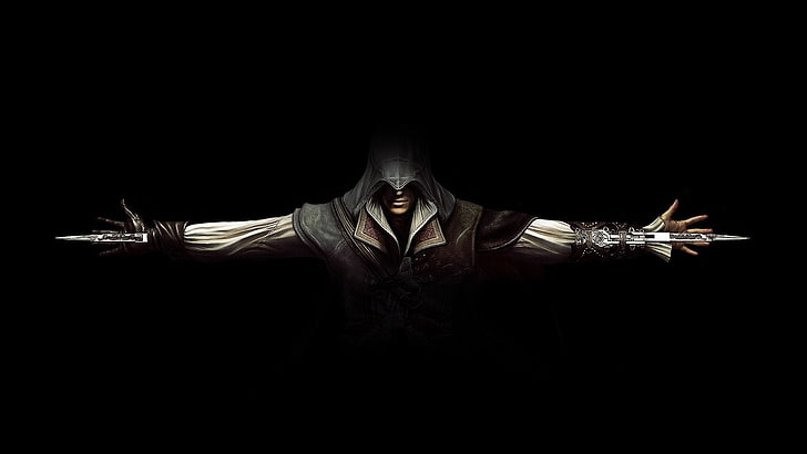 cinturón de cuero blanco y negro, Assassin's Creed, Ezio Auditore da Firenze, Fondo de pantalla HD