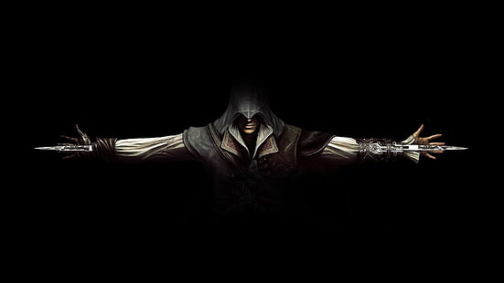 черно-бял кожен колан, Assassin's Creed, Ezio Auditore da Firenze, HD тапет HD wallpaper