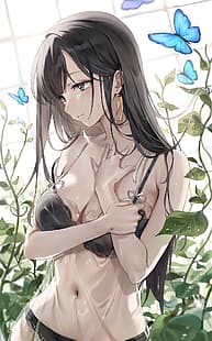 anime tjejer, bikini, stora bröst, HD tapet HD wallpaper