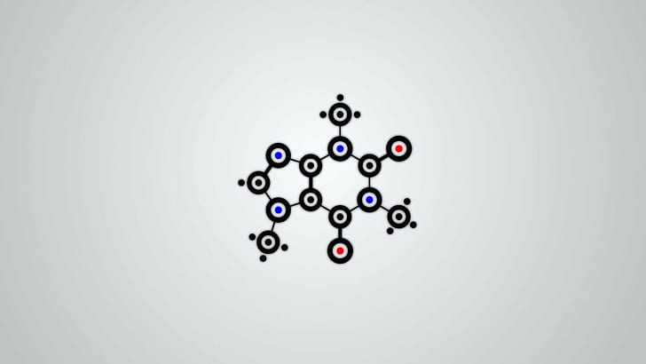 CaffeÃ¯ne HD, CaffeÃ¯ne, Chemikalie, Moleküle, Struktur, HD-Hintergrundbild