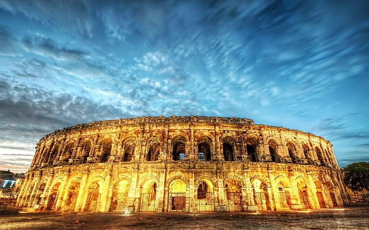 paysage urbain, Rome antique, Rome, Colisée, vieux bâtiment, ville, Fond d'écran HD