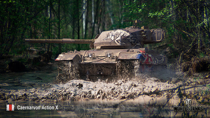 WoT, World of Tanks, Wargaming, Caernarvon Action X, Tapety HD