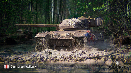 WoT, World of Tanks, Wargaming, Caernarvon Action X, HD wallpaper HD wallpaper