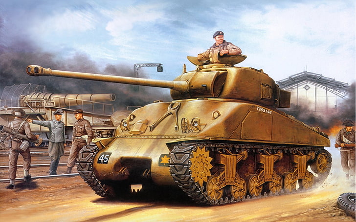 Chars, Sherman M4, Fond d'écran HD