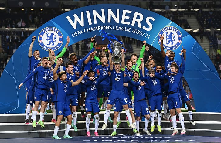 Chelsea FC, Champions League, trofeo, calcio, calcio, sport, Sfondo HD