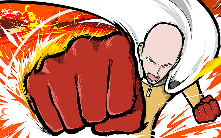 One Punch Man Сайтама цифровые обои, One Punch Man, Сайтама, ишмам, HD обои