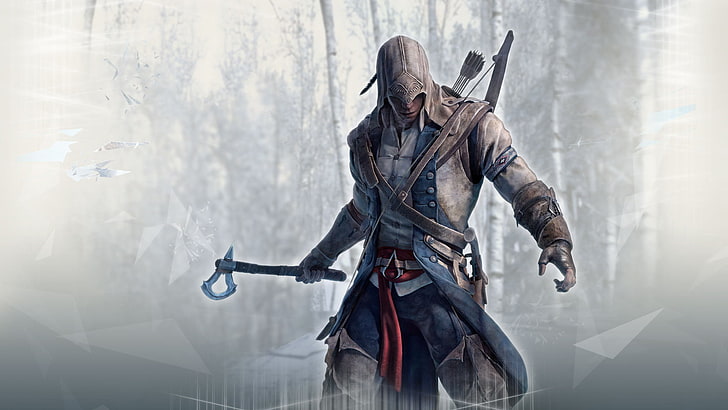 Papel de parede digital de Assassin's Creed Connor Kenway, assassino, assassino, credo de assassinos, Desmond, Assassin's Creed III, Radunhageydu, ac3, Connor, credo de assassino, HD papel de parede