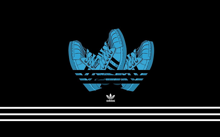 تصميم شعار أديداس الإبداعي ، شعار أديداس ، أحذية ، علامة تجارية ، أديداس ، أديداس ، خلفية، خلفية HD
