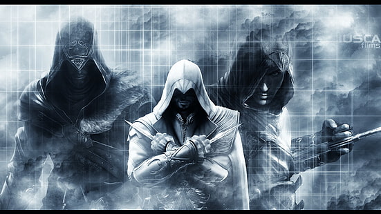 Ezio Auditore da Firenze, Assassins Creed, Assassins Creed: Offenbarungen, Assassins Creed: Bruderschaft, Altaïr Ibn-La'Ahad, HD-Hintergrundbild HD wallpaper