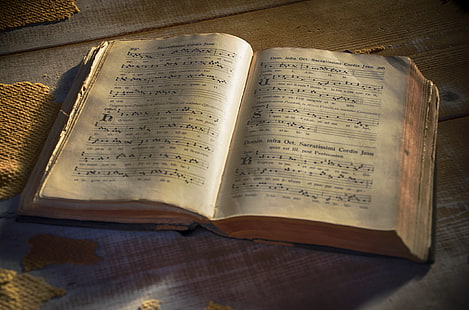 ноты, книга, латинские литургические гимны, HD обои HD wallpaper