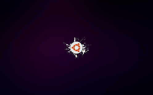 Ubuntuロゴ、テクノロジー、Ubuntu、オペレーティングシステム、ロゴ、 HDデスクトップの壁紙 HD wallpaper