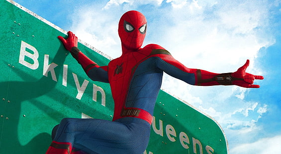 Spider-Man Homecoming 2017, Spider-Man illustration, Films, Spider-Man, Spiderman, 2017, spider, homecoming, Fond d'écran HD HD wallpaper