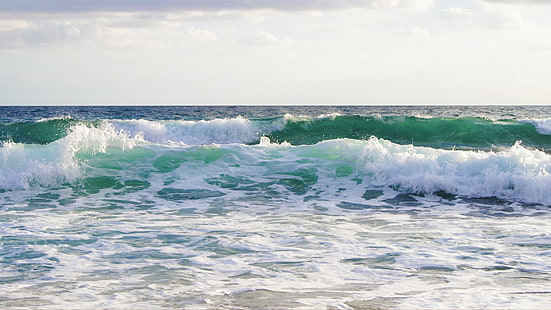 onde del mare, natura, mare, onde, schiuma del mare, all'aperto, Sfondo HD HD wallpaper