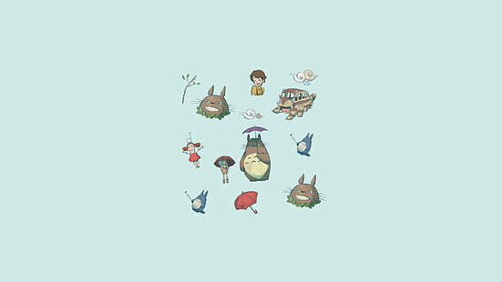 Studio Ghibli, Mein Nachbar Totoro, Totoro, Nausicaa aus dem Tal des Windes, Nausicaa, Anime, Anime Girls, HD-Hintergrundbild HD wallpaper