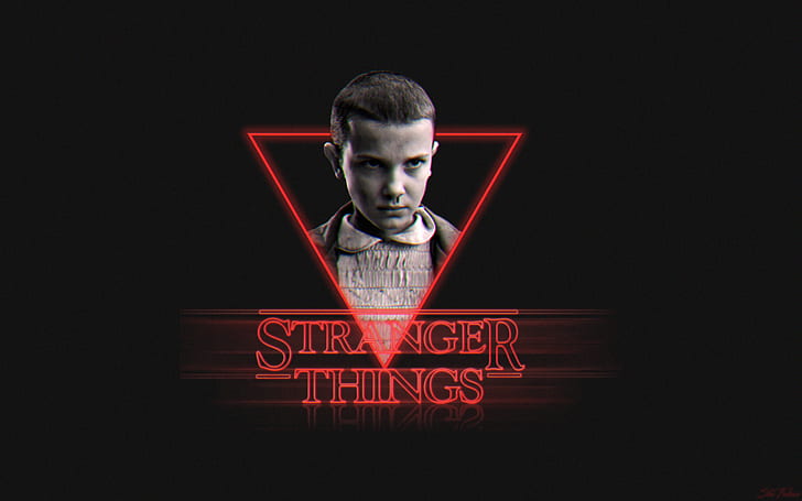 Stranger Things、ネオン、1980年代、タイポグラフィ、Photoshop、デジタルアート、 HDデスクトップの壁紙