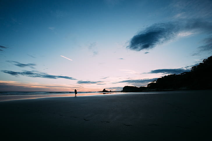 Strand, Landschaft, Sonnenuntergang, HD-Hintergrundbild