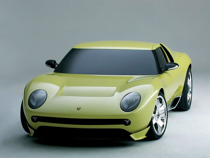 автомобиль, Ламборджини, Lamborghini Miura, желтый, HD обои