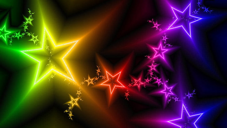 звезды радуги космические звезды HD арт, звезды, радуги, HD обои