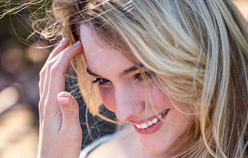 Kenna James, Model, Frauen, lächelnd, Gesicht, HD-Hintergrundbild HD wallpaper